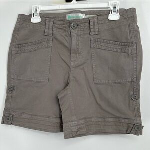 Aventura Shorts Women’s Sz 6 Organic Cotton Bermuda Roll-Tab New